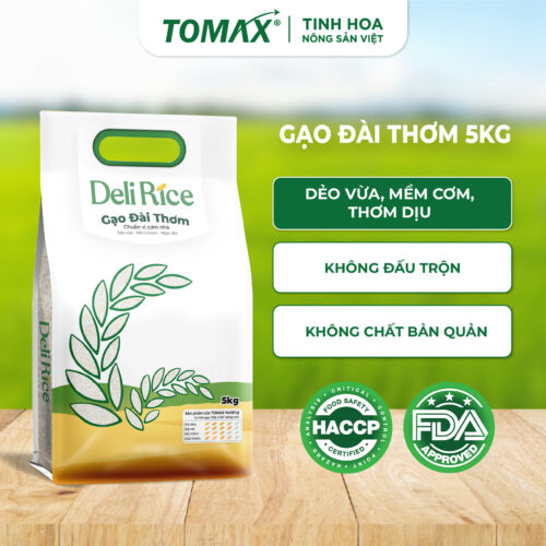 Gạo Đài Thơm 8, Tơi Xốp, Dẻo Cơm - Túi 5kg