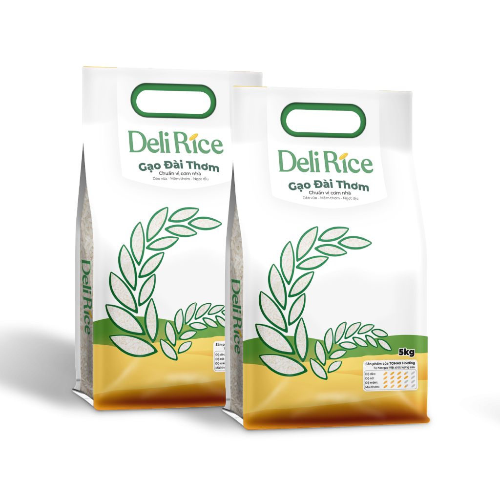 Combo 2 túi Gạo Deli Rice Gạo Đài Thơm 5kg