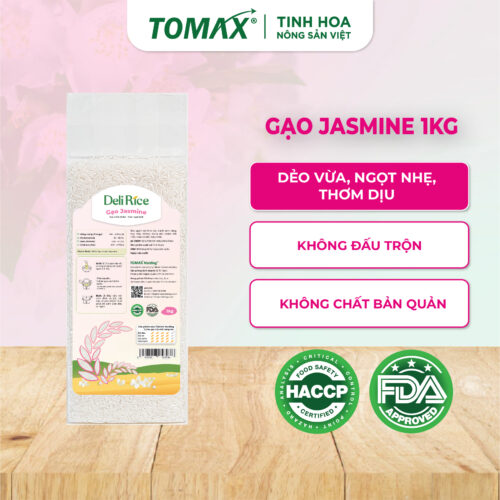 Gạo Jasmine Thơm Dẻo Mềm - Túi Chân Không 1kg