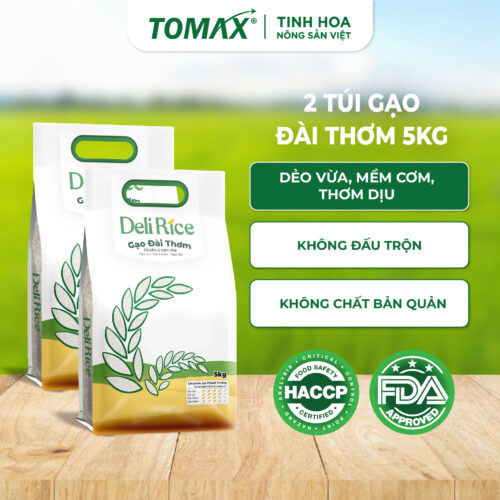 Combo 2 túi Gạo Deli Rice Gạo Đài Thơm 5kg