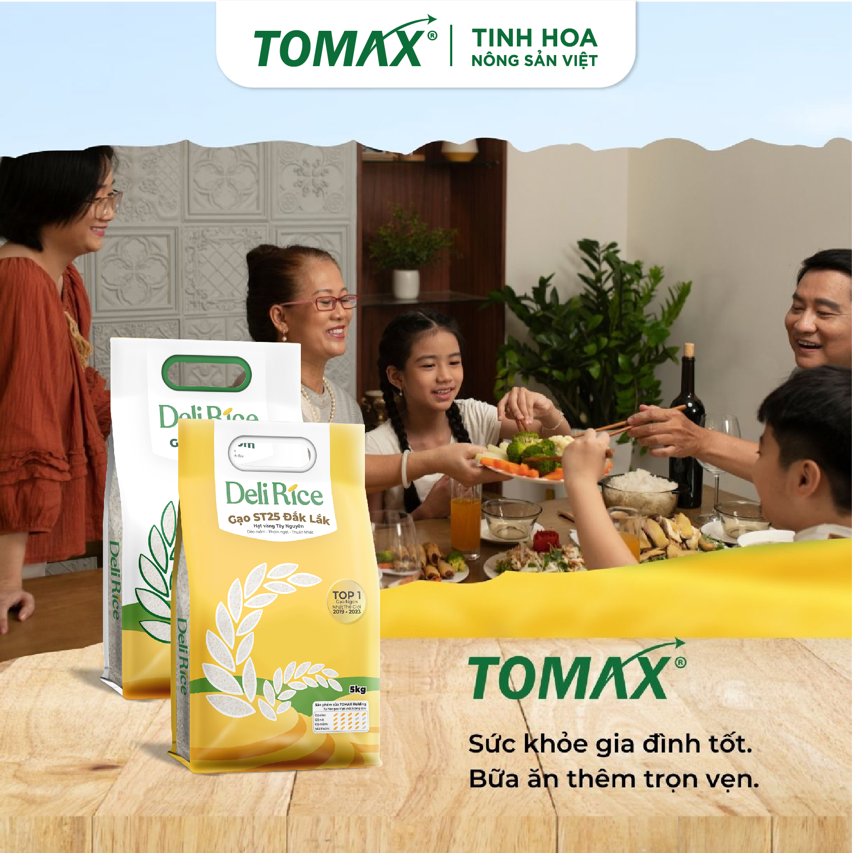 Combo mix 2 túi gạo ST25 và Đài Thơm Deli Rice - túi 5kg tơi xốp, dẻo thơm, thượng hạng 100% Organic - TOMAX 2 Combo mix 2 túi gạo ST25 và Đài Thơm Deli Rice - túi 5kg tơi xốp, dẻo thơm, thượng hạng 100% Organic - TOMAX - Ảnh 2