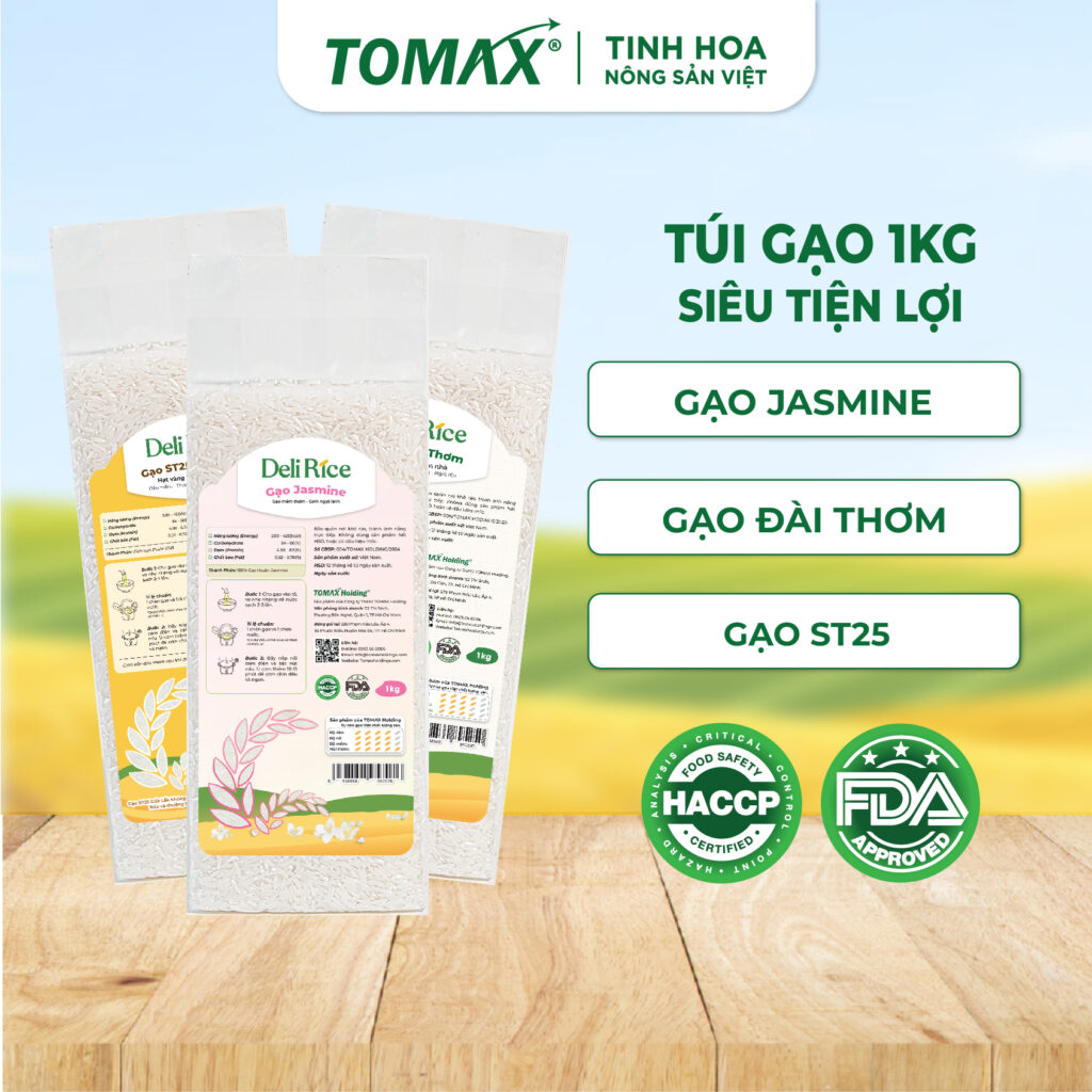 Combo 3 túi Gạo Mix (ST25, Jasmine, Đài Thơm) túi 1kg