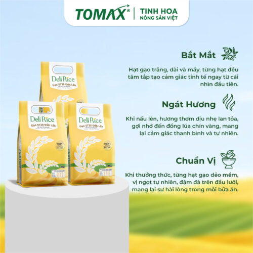 Combo 3 Túi Gạo ST25 Dak Lak Deli Rice (Túi 5kg) 10 0 17