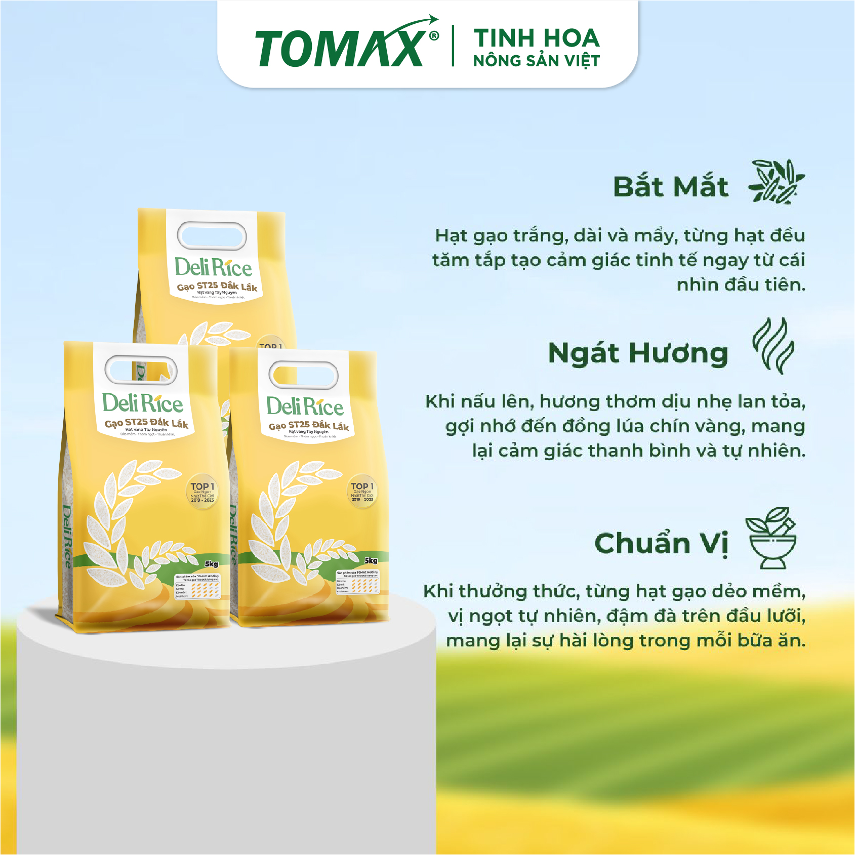 Combo 3 Túi Gạo ST25 Dak Lak Deli Rice (Túi 5kg) 5 Combo 3 Túi Gạo ST25 Dak Lak Deli Rice (Túi 5kg) - Ảnh 5
