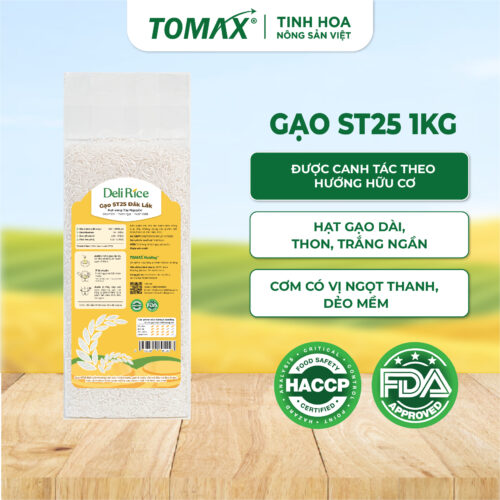 Gạo ST25 Dak Lak Canh Tác Hướng Hữu Cơ (Túi 1kg)