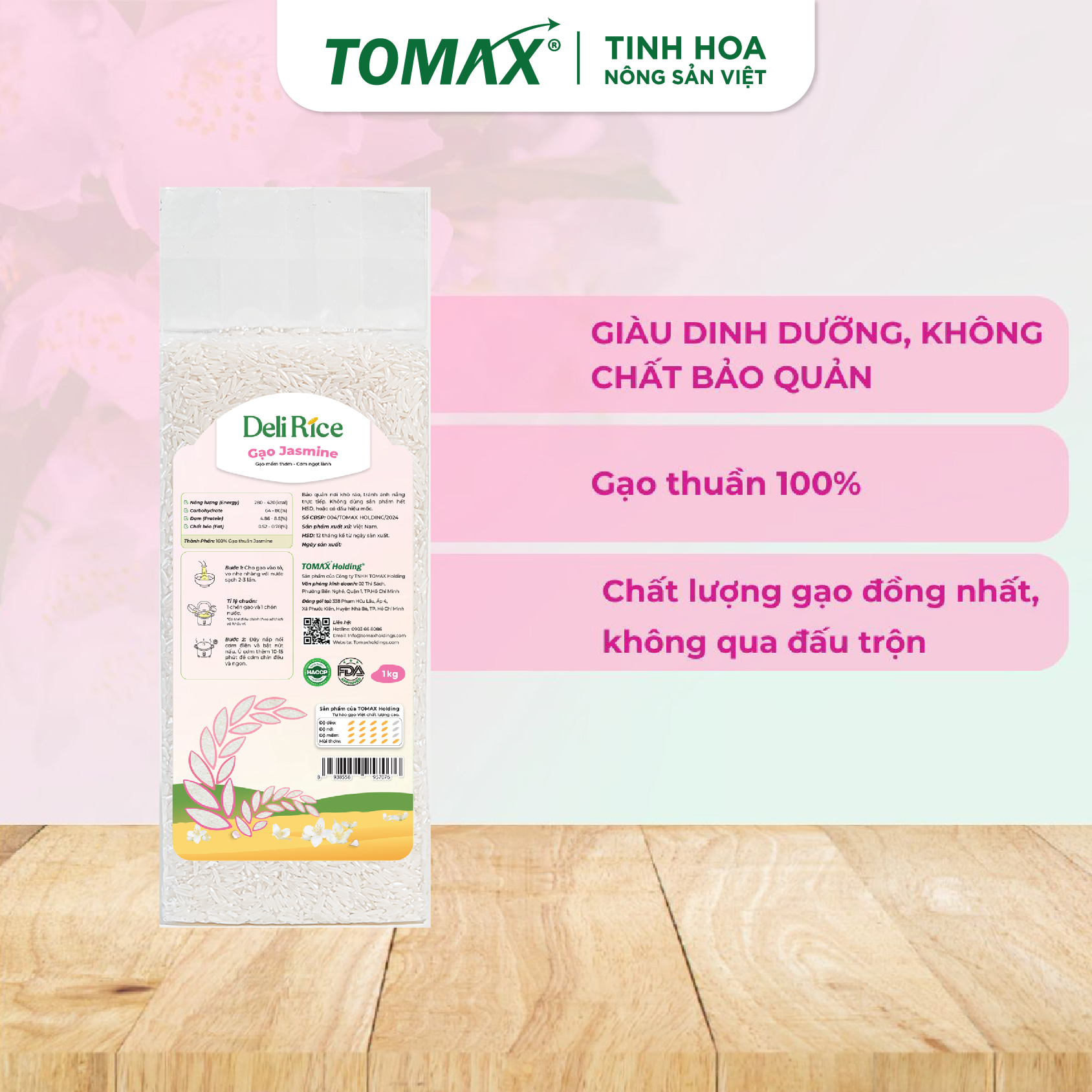 Combo 3 túi Gạo Deli Rice Jasmine thơm dẻo mềm 1kg 3 Combo 3 túi Gạo Deli Rice Jasmine thơm dẻo mềm 1kg - Ảnh 3