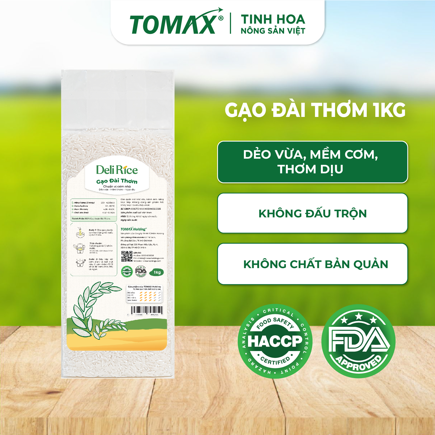 Gạo Đài Thơm 8 Tơi Xốp, Dẻo Cơm - Túi Chân Không 1kg 1 Gạo Đài Thơm 8 Tơi Xốp, Dẻo Cơm - Túi Chân Không 1kg