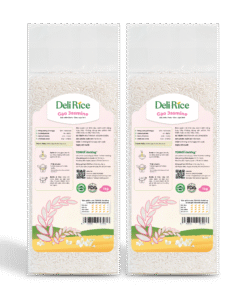 Combo 2 túi Gạo Jasmine thơm dẻo mềm 1kg