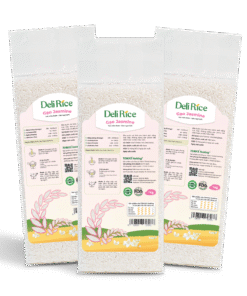Combo 3 túi Gạo Deli Rice Jasmine thơm dẻo mềm 1kg