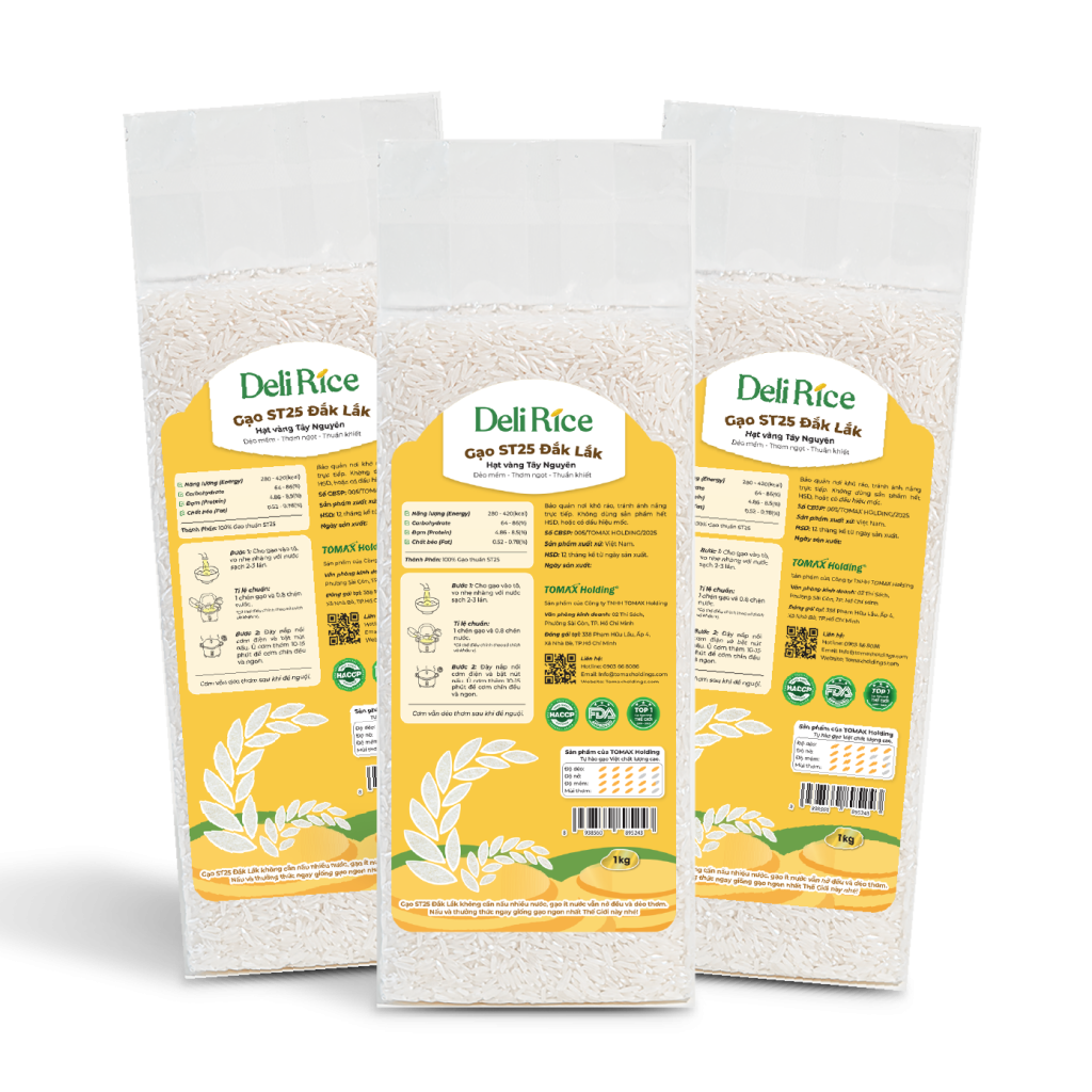 Combo 3 túi Gạo Deli Rice ST25 1kg