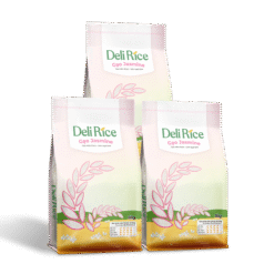 Combo 3 Túi Gạo Deli Rice Jasmine Thơm Dẻo Mềm 2kg