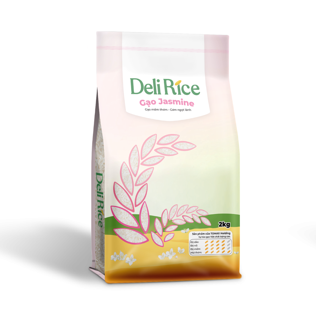Gạo Jasmine Thơm Dẻo Mềm - Túi 2kg