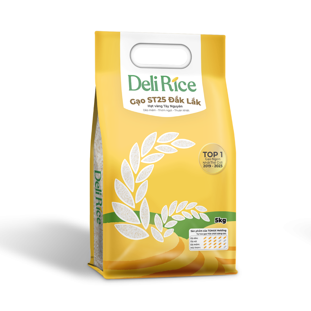 Gạo ST25 Dak Lak Canh Tác Hướng Hữu Cơ (Túi 5kg)
