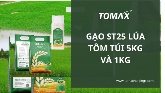 Gạo ST25 lúa tôm túi 5kg và 1kg