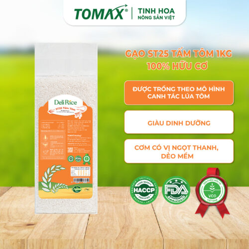 Gạo ST25 Tấm Tôm Hữu Cơ - Túi Chân Không 1kg