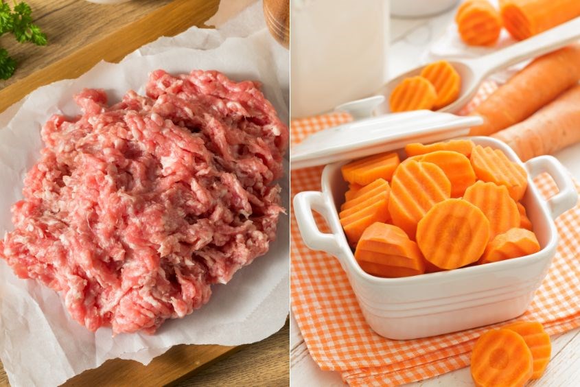 Cháo thịt heo cà rốt