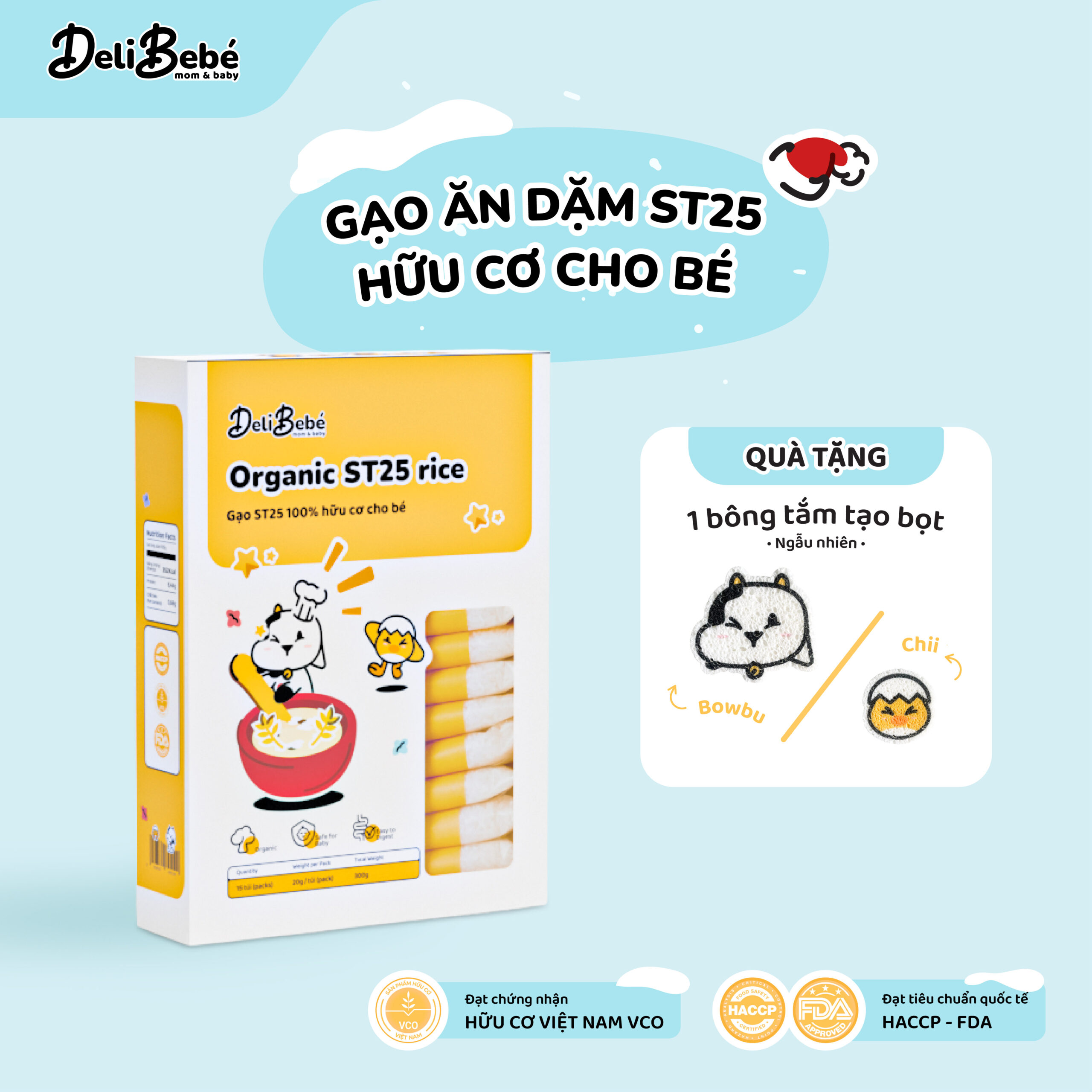 Gạo Ăn Dặm ST25 Hữu Cơ Deli Bebé