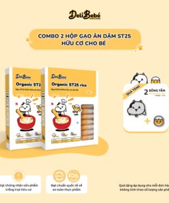Combo 2 Hộp Gạo Ăn Dặm ST25 Hữu Cơ Deli Bebé