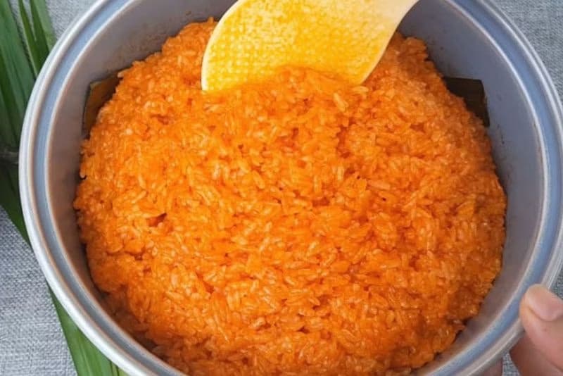 Cách nấu xôi gấc bằng gạo ST25 Dak Lak dẻo tự nhiên, thơm ngon chuẩn vị 8 cach-nau-xoi-gac-tu-gao-st25-7