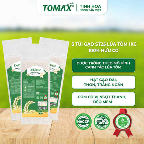 Combo 3 túi Gạo Lúa Tôm 1kg